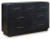 Ashley Rowanbeck Gray Black California King Upholstered Panel Bed with Dresser