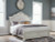Benchcraft Montelaine Antique White King Upholstered Panel Bed