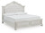 Benchcraft Montelaine Antique White King Upholstered Panel Bed