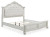 Benchcraft Montelaine Antique White King Upholstered Panel Bed
