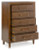 Ashley Lyncott Brown Queen Upholstered Bed with Mirrored Dresser, Chest and Nightstand