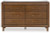 Ashley Lyncott Brown King Upholstered Bed with Dresser and 2 Nightstands
