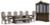 Ashley Maylee Dark Brown Dining Table and 6 Chairs and Bench with Storage Ashley Maylee Dark Brown Dining Table and 6 Chairs and Bench with Storage