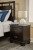 Ashley Covetown Dark Brown California King Panel Bed with Mirrored Dresser, Chest and Nightstand