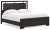 Ashley Covetown Dark Brown California King Panel Bed with Mirrored Dresser and 2 Nightstands