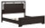 Ashley Covetown Dark Brown California King Panel Bed with Mirrored Dresser and 2 Nightstands