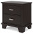 Ashley Covetown Dark Brown California King Panel Bed with Mirrored Dresser and 2 Nightstands