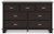 Ashley Covetown Dark Brown California King Panel Bed with Dresser and 2 Nightstands