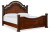 Ashley Lavinton Brown California King Poster Bed with Mirrored Dresser, Chest and Nightstand