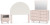 Ashley Wistenpine Blush Full Upholstered Panel Headboard with Mirrored Dresser and Nightstand