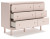 Ashley Wistenpine Blush Full Upholstered Panel Headboard with Dresser and 2 Nightstands
