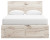 Ashley Lawroy Light Natural Queen Panel Storage Bed with Mirrored Dresser, Chest and 2 Nightstands