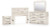 Benchcraft Lawroy Light Natural Full Panel Headboard with Mirrored Dresser and Nightstand