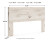 Benchcraft Lawroy Light Natural King Panel Headboard with Mirrored Dresser
