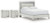 Ashley Zyniden Silver Queen Upholstered Panel Bed with 2 Nightstands