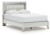 Ashley Zyniden Silver Queen Upholstered Panel Bed with 2 Nightstands