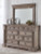 Ashley Blairhurst Light Grayish Brown King Panel Bed with Mirrored Dresser, Chest and Nightstand