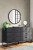 Ashley Socalle Black Queen Platform Bed with Dresser and Nightstand