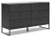 Ashley Socalle Black Full Platform Bed with Dresser and Nightstand