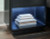 Ashley Rowanbeck Gray Black Queen Upholstered Panel Bed with 2 Nightstands