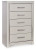Ashley Zyniden Silver Full Upholstered Panel Bed with Mirrored Dresser and Chest