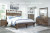 Benchcraft Shawbeck Dark Brown Queen Panel Bed with 2 Nightstands