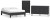 Ashley Socalle Black Full Platform Bed with Dresser and Chest