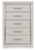 Ashley Zyniden Silver Full Upholstered Panel Headboard with Mirrored Dresser, Chest and Nightstand