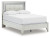 Ashley Zyniden Silver Full Upholstered Panel Bed with Dresser