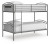 Ashley Hilletran Gray Twin over Twin Bunk Bed with Ladder Ashley Hilletran Gray Twin over Twin Bunk Bed with Ladder