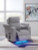 Ashley Landdin Pewter Power Glider Recliner with Audio System