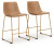 Ashley Crandox Brown Gold Counter Height Barstool (Set of 2)