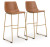 Ashley Crandox Brown Gold Bar Height Bar Stool (Set of 2)