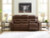 Ashley Dreamer Caramel Power Reclining Sofa with Audio Seating