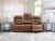 Ashley Dreamer Caramel Power Reclining Sofa with Audio Seating