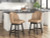 Ashley Neymorton Dark Grayish Brown Counter Height Barstool (Set of 2)