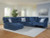 Ashley Acklen Place Pewter 6-Piece Power Reclining Sectional with Chaise