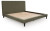Ashley Zadilyn Sage Green King Upholstered Bed with Roll Slats