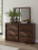 Ashley Kendamor Dark Brown Dresser and Mirror