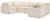 Ashley Modmax Ink 6-Piece Sectional 92121/46(3)/57/64/77