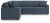 Ashley Modmax Ink 5-Piece Sectional 92121/46/57(2)/64/65