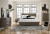 Ashley Arkenton Grayish Brown California King Panel Bed with Mirrored Dresser, Chest and Nightstand