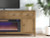 Ashley Sharlance Light Brown 81" TV Stand with Electric Fireplace W100/13/W655/68