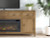 Ashley Sharlance Light Brown 81" TV Stand with Electric Fireplace W100/13/W655/68