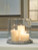 Ashley Saskia Clear Beige Candle Holder