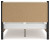 Ashley Cadmori Brown Queen Upholstered Panel Bed with Mirrored Dresser