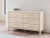 Ashley Cadmori Brown Queen Upholstered Panel Bed with Dresser