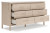 Ashley Cadmori Brown Queen Upholstered Panel Bed with Dresser