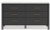 Ashley Cadmori Brown Queen Upholstered Panel Bed with Dresser