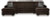 Ashley Landsings Chocolate 3-Piece Sectional with Double Chaise